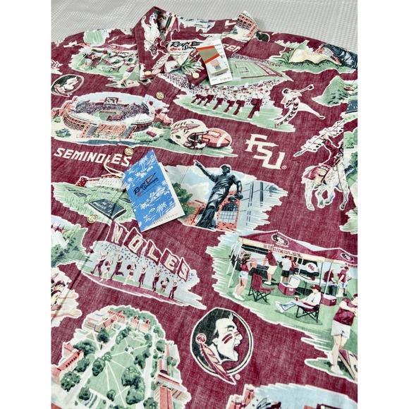 Reyn Spooner Shirt Mens Florida State Seminoles Hawaiian 2XL Scenic Button-Down‎ - Picture 1 of 11